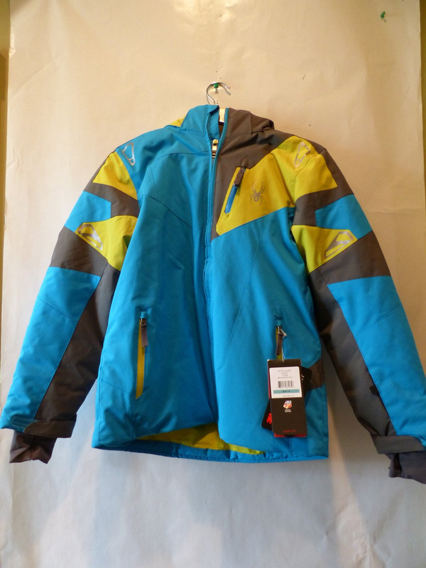 rit Oranje Concurrenten SPYDER 235008 BOYS WATERPROOF THE LEADER INSULATED SKI JACKET GREEN/BLUE SZ  16 | MDG Sales, LLC