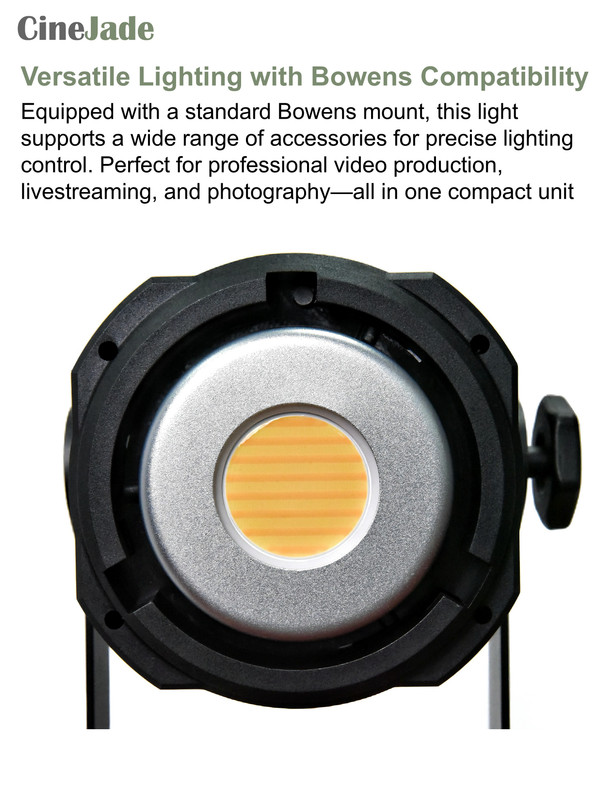 Cinejade 200W LED COB Video Light3