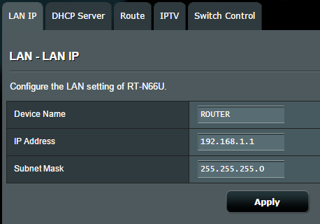 Router LAN IP