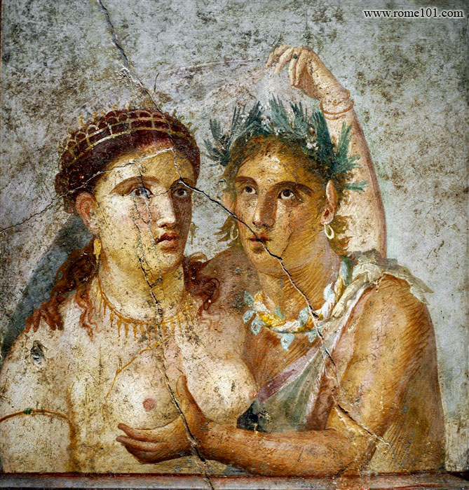 Satyr and Nymph Painting from House of Caecilius Jucundus Pompeii