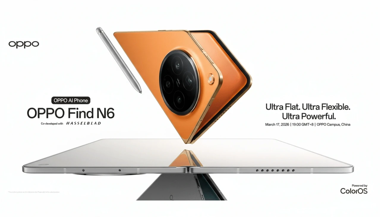 OPPO Find N6 Promises a Near-Invisible Crease for Foldable Phones