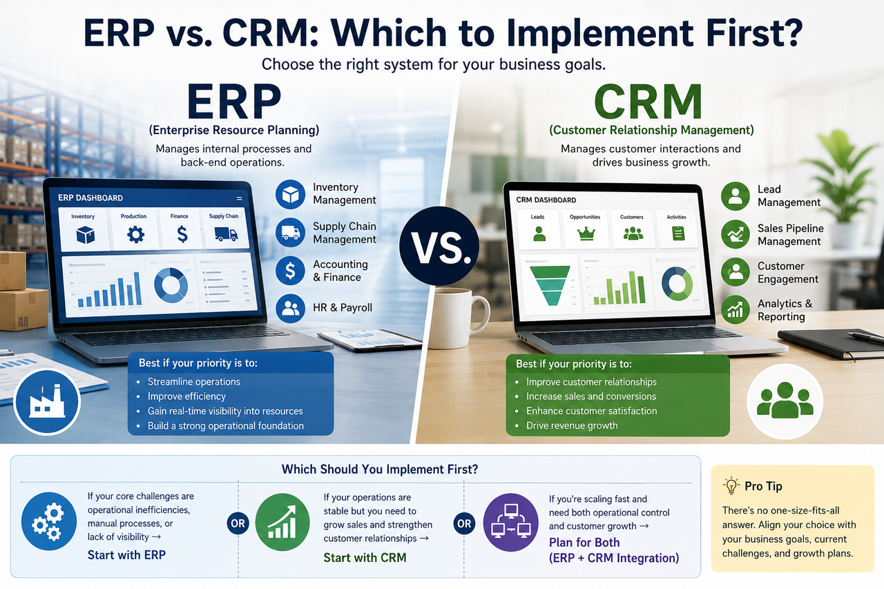 ERP vs. CRM: Which to Implement First?