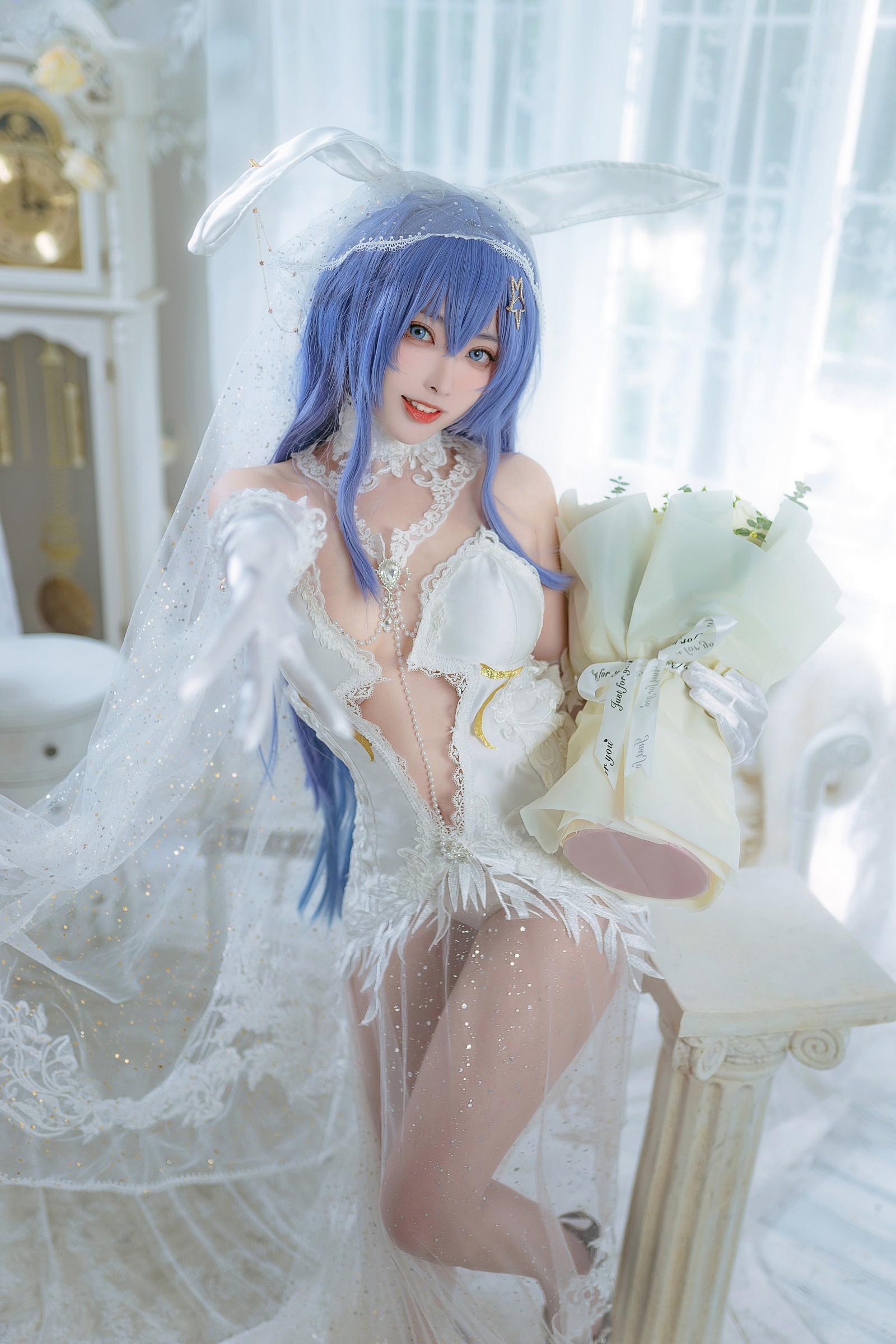 宮本桜 花园花嫁 Cosplay 写真集｜婚纱主题 高清图集（27P｜307MB）插图7