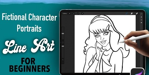 Realistic Fictional Character Portraits in Procreate Line Art for Beginners