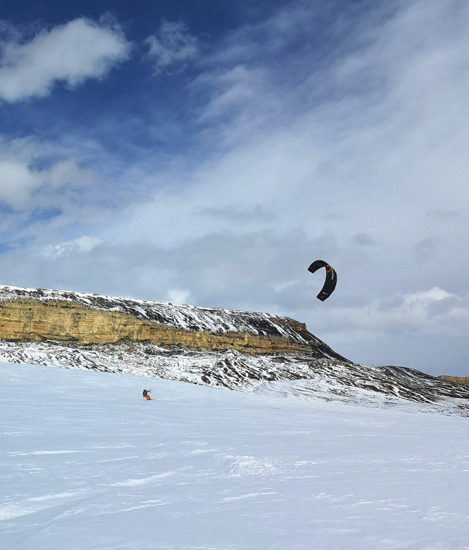 зимний кайт в Ставропольском крае.
