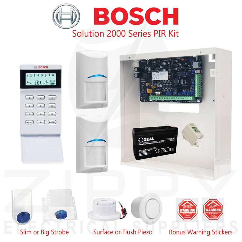 Bosch 2000 Series (8 Zone) Alarm Kit with Icon Keypad, 2x Bosch Gen2