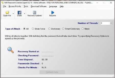 RAR Password Cracker Expert 2.14
