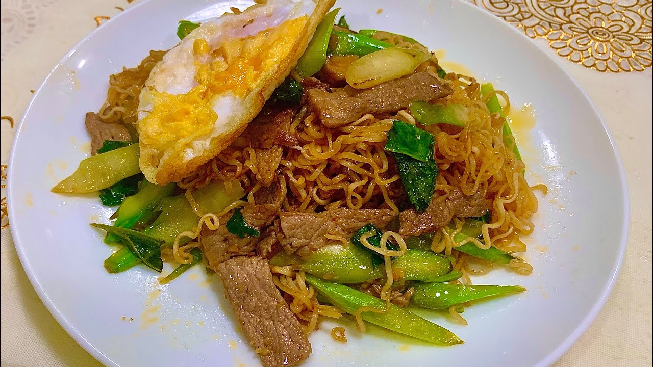 មីឆាសរសៃតូចសាច់គោ