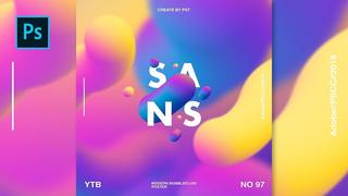 Design a Minimalist Abstract Gradient Poster using Photoshop