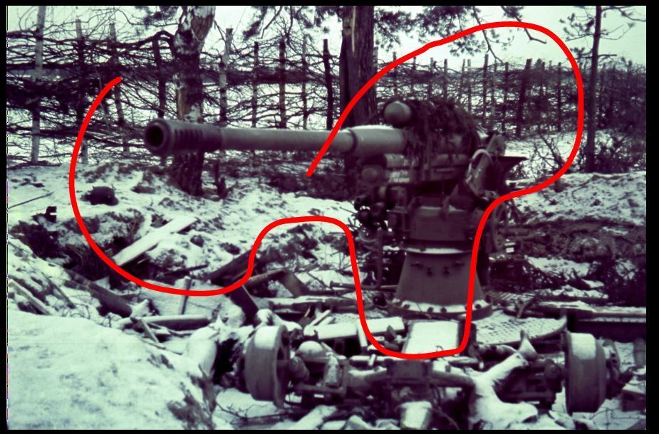 1941 Moskou Rollbahn Ilyinskoye Medyn Flak Pak Ильинское Sergejewka