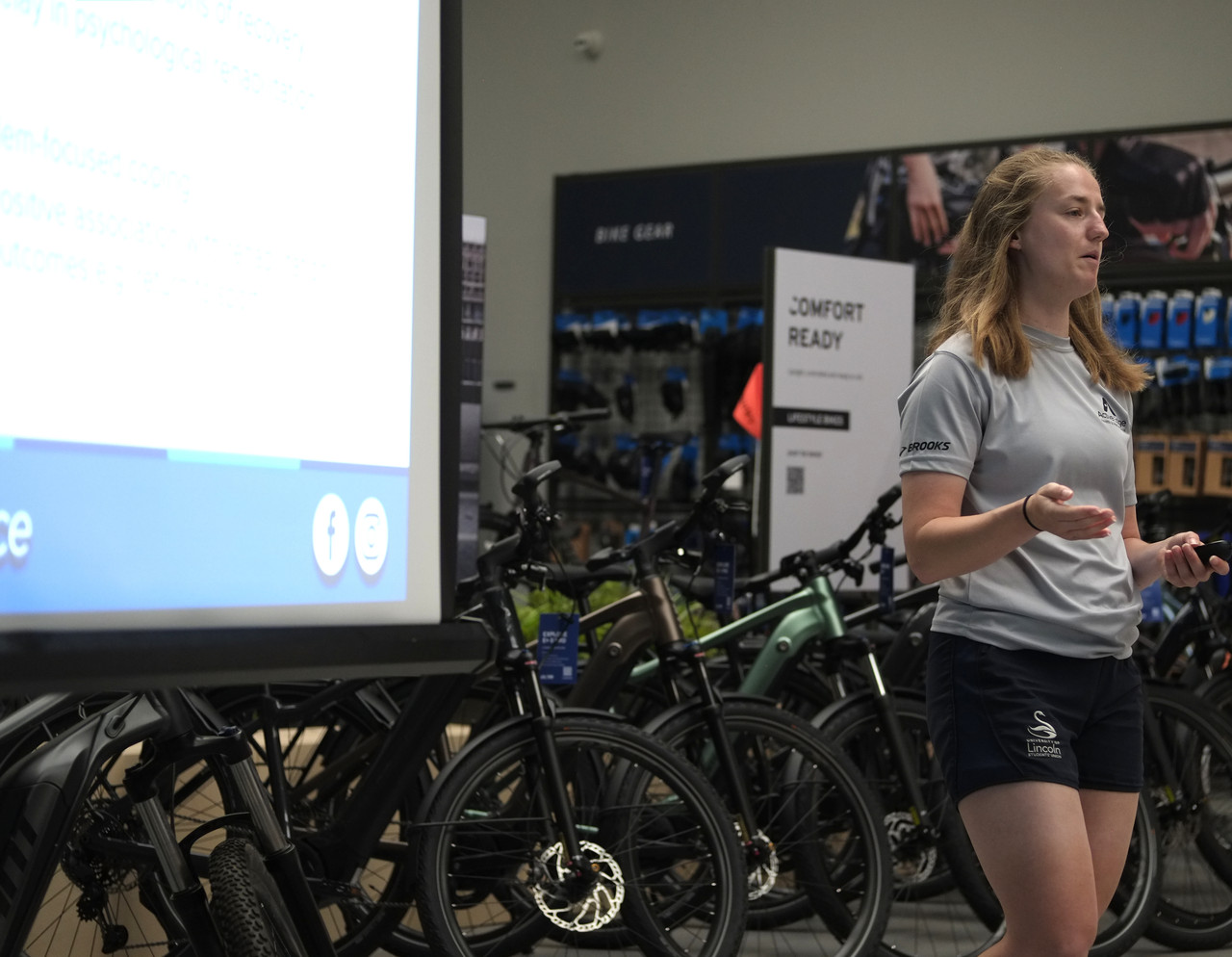 Nicole Wells presenting