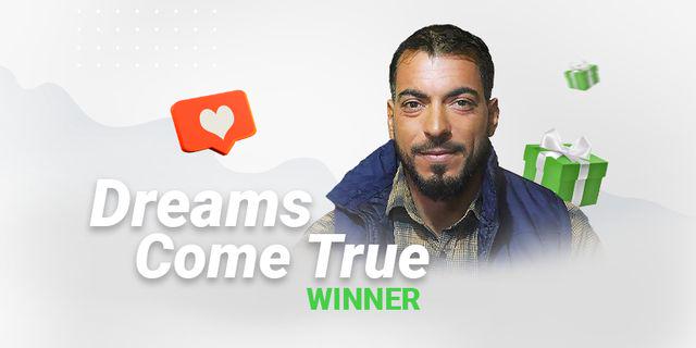 فائز جديد في مسابقة Dreams Come True! DCTWinner