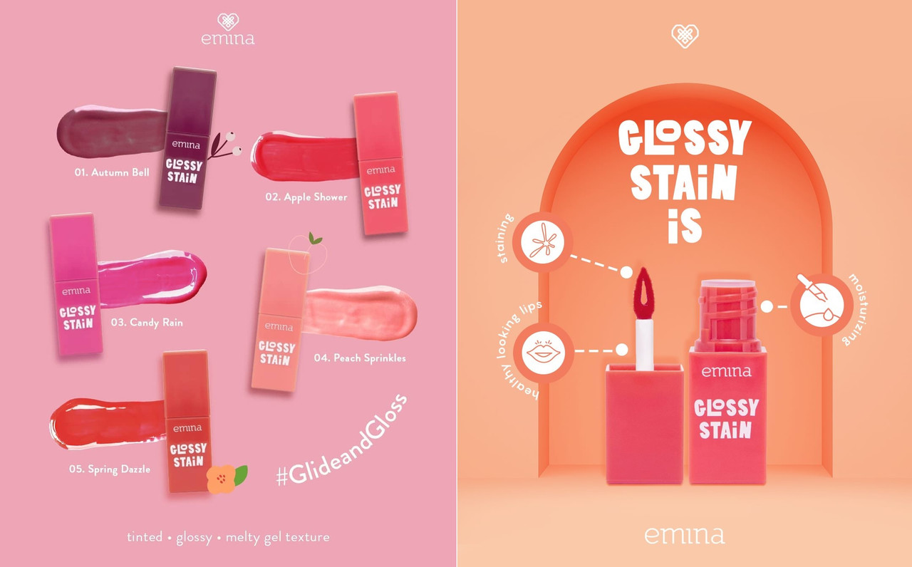 Promo Emina Glossy Stain Glosy Stain 3gr Lip Tint Liptint Gloss 01