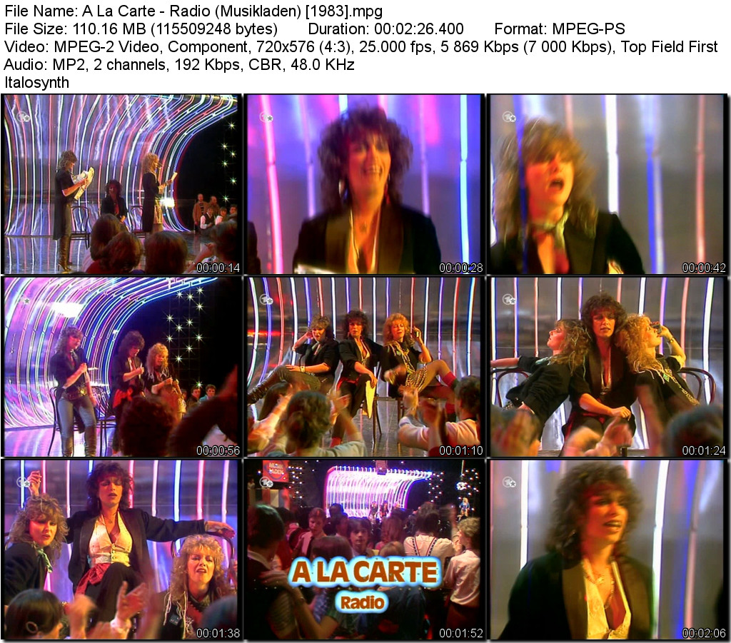 A La Carte Radio (Musikladen) 1983 mpg tn