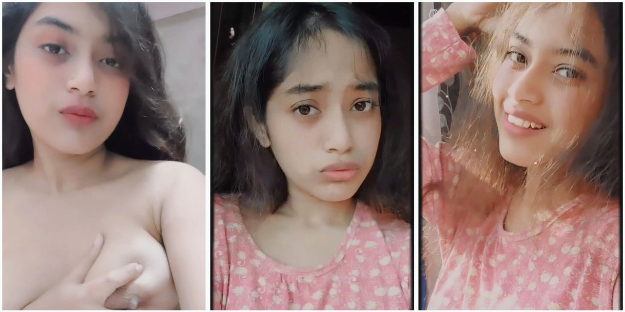 Desi girl playing with her boobs snap video closeup