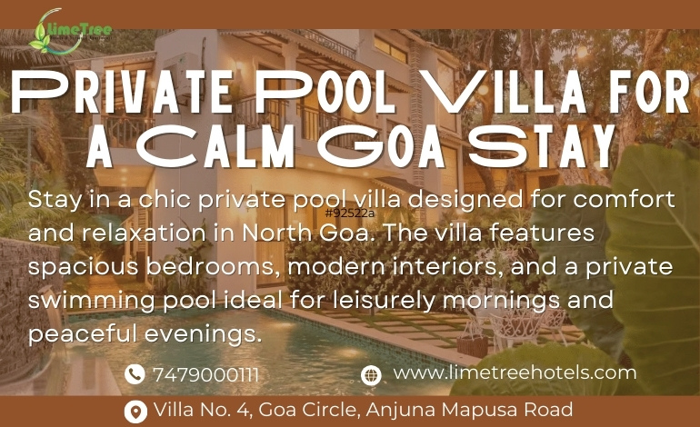Private Pool Villa for a Calm Goa Stay
