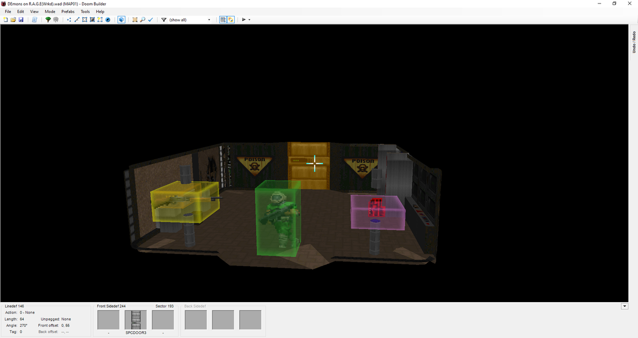 DEmons on R.A.G.E(Wrkd).wad (MAP01) - Doom Builder 23.08.2025 1_11_40