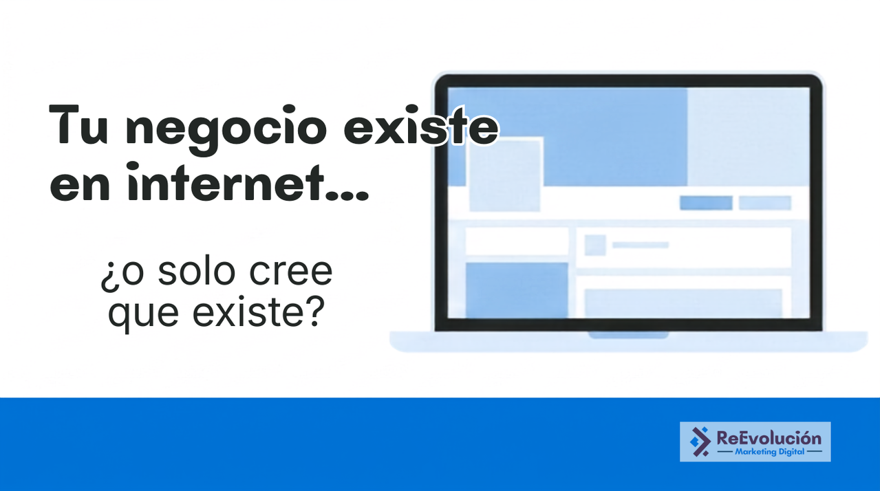 Tu negocio existe en internet o no Notebook con pregunta ¿tu negocio existe en internet?
