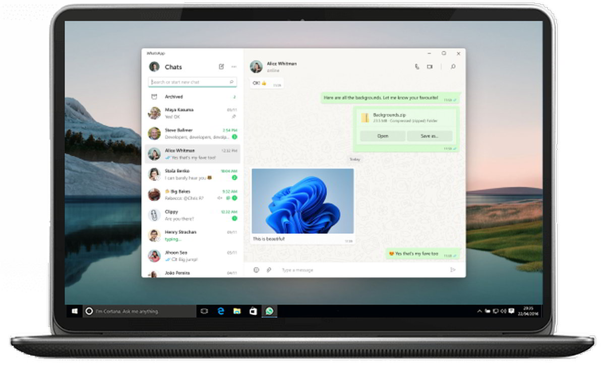 whatsapp app nativa windows