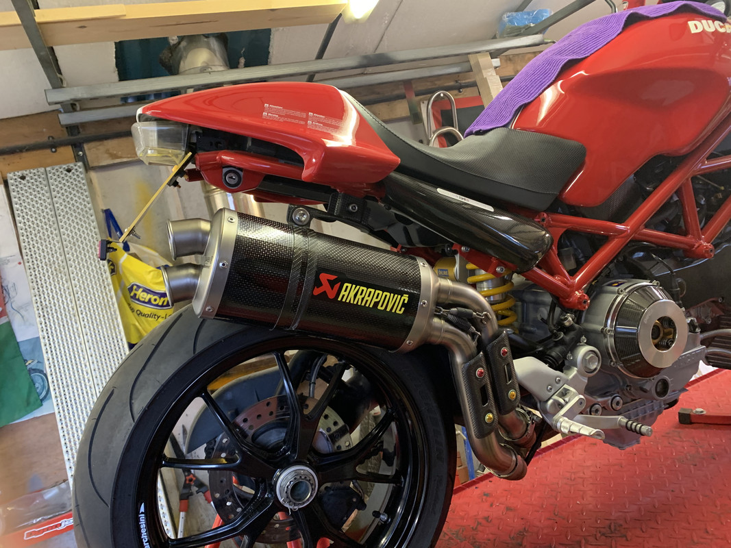 Ducati monster exhaust discount sound