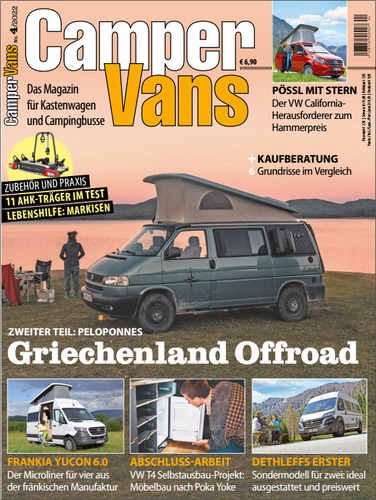 Cover: Camper Vans das Magazin für Kastenwagen und Campingbusse Nr 03 2022 Cover: Camper Vans das Magazin für Kastenwagen und Campingbusse Nr 03 2022