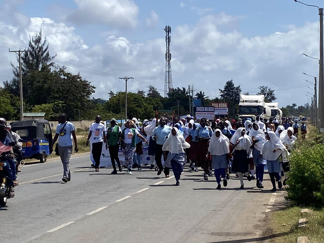 People having a Peace walk