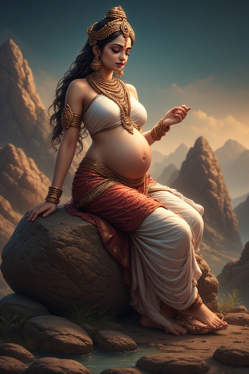 naked-goddess-parvati-pregnant-12
