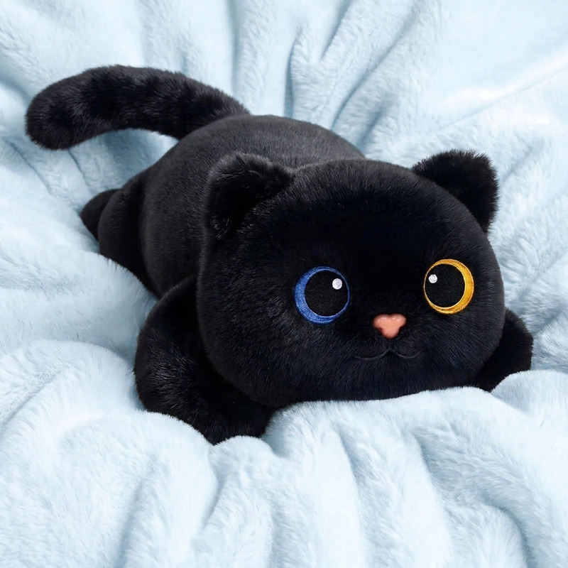 Mewaii Heatable Weighted Black Cat Plush