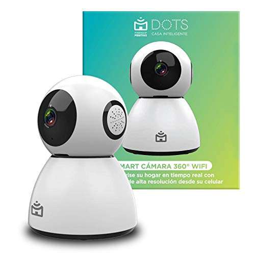 Amazon: DOTS Cámara Inteligente con Movimiento Rotatorio Remóto de 360 grados 
