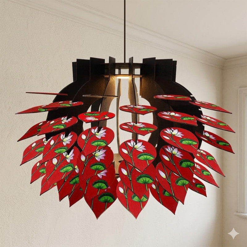 Pichwai Painting on MDF Lantern DIY Kit 