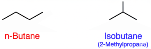 n-Butane vs isobutane