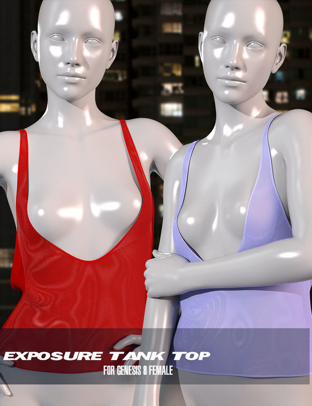 dForce Exposure Tank Top for Genesis 8 Female