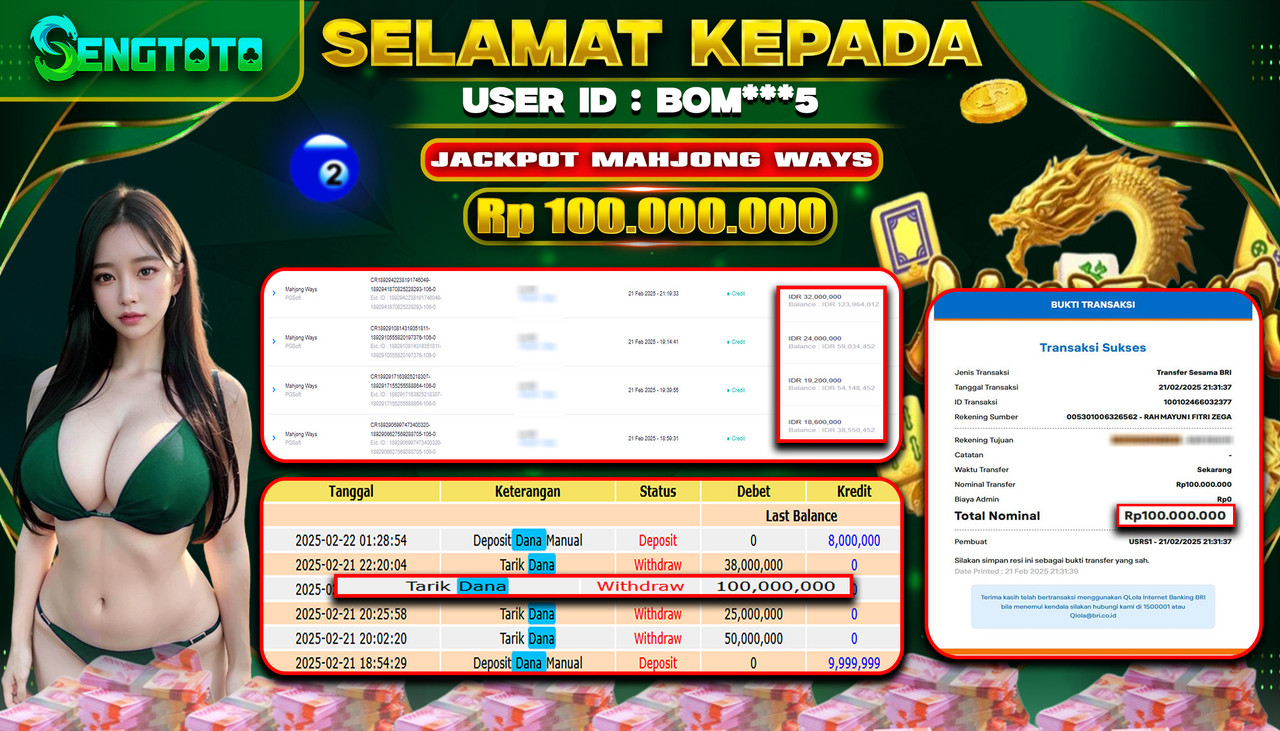 BUKTI PEMBAYARAN SLOT MAHJONG WAYS