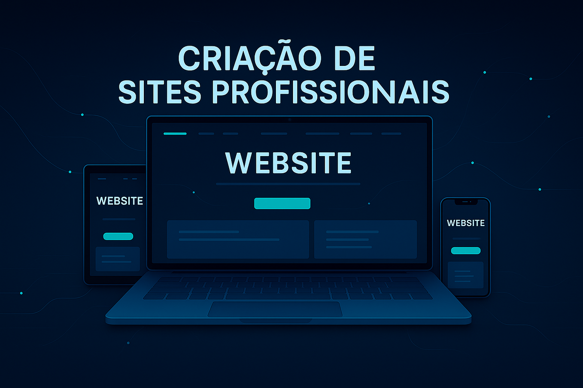 Design de site moderno e profissional, responsivo em diversos dispositivos