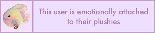 this user is emotionally attached to their plushies