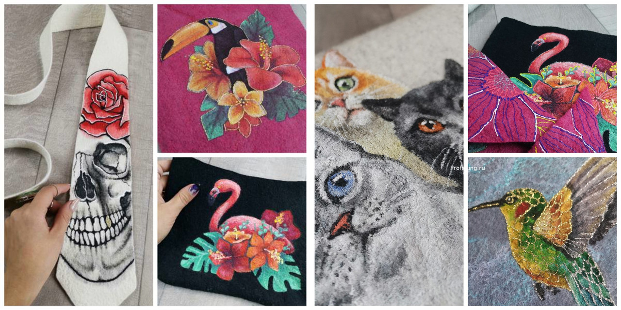 Рисунки на войлоке - материалы, способы, эксперименты (Регина Журавлева)