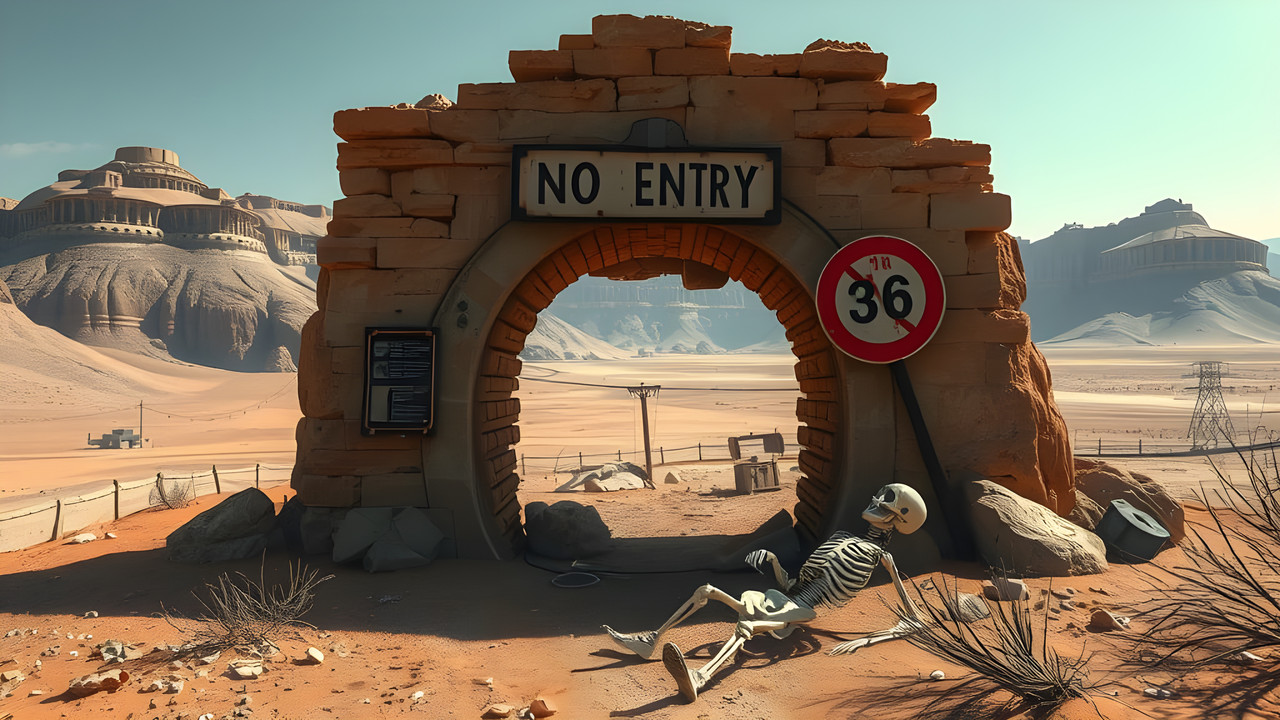 No Entry Welcome careful Drivers