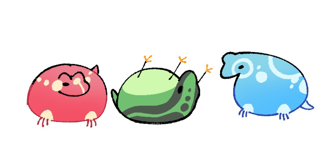 rgb trio as pocket frogs