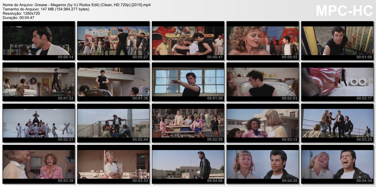 Grease - Megamix (by VJ Rodox Edit) (Clean, HD 720p) [2015]