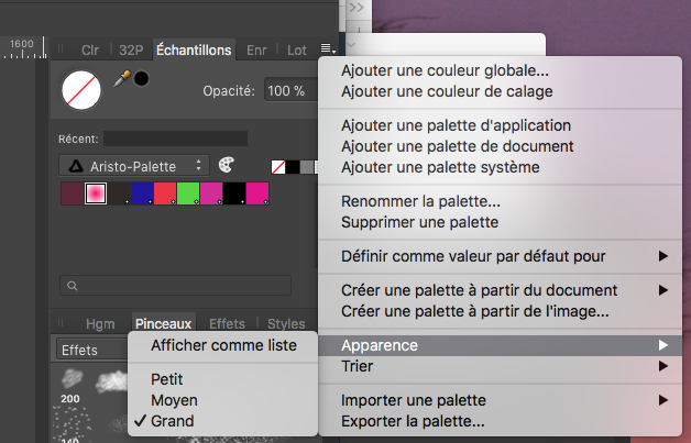 Vignette grande dans Échantillons