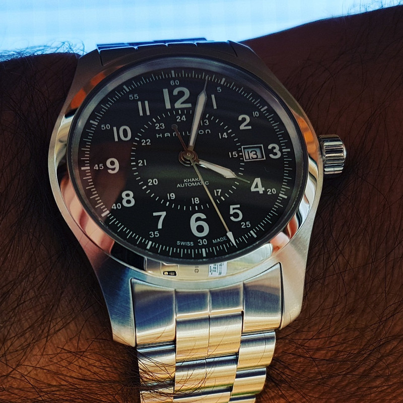 Hamilton Khaki Field Auto 42mm 100M Green Dial Cal. H10 Ref. H70605163 (3)