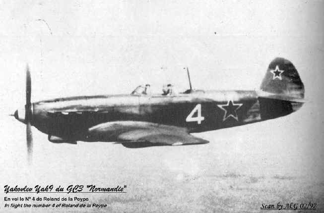 El Yak-9 nº 4 de Roland de la Poype