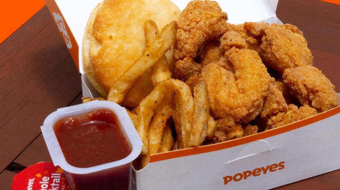 Ilustrasi ayam goreng Popeyes.