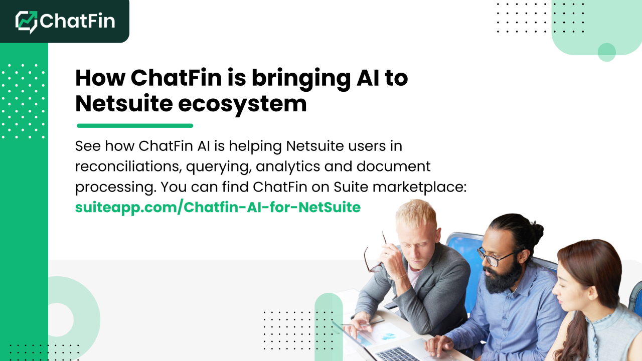 ChatFin NetSuite AI Integration - Business professionals collaborating with AI-powered financial tools