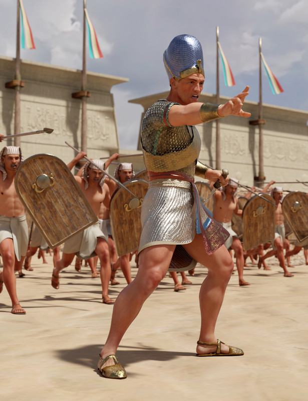 Pharaoh At War Characters and Outfit for Genesis 8 Male *Repost*