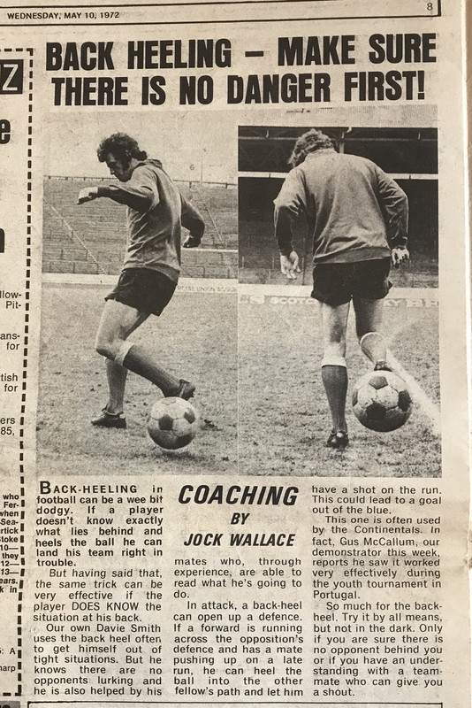 Rangers News 10 May 1972 jock wallace coaching back heel IMG_4891 2