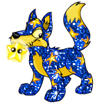 glittery starry lupe