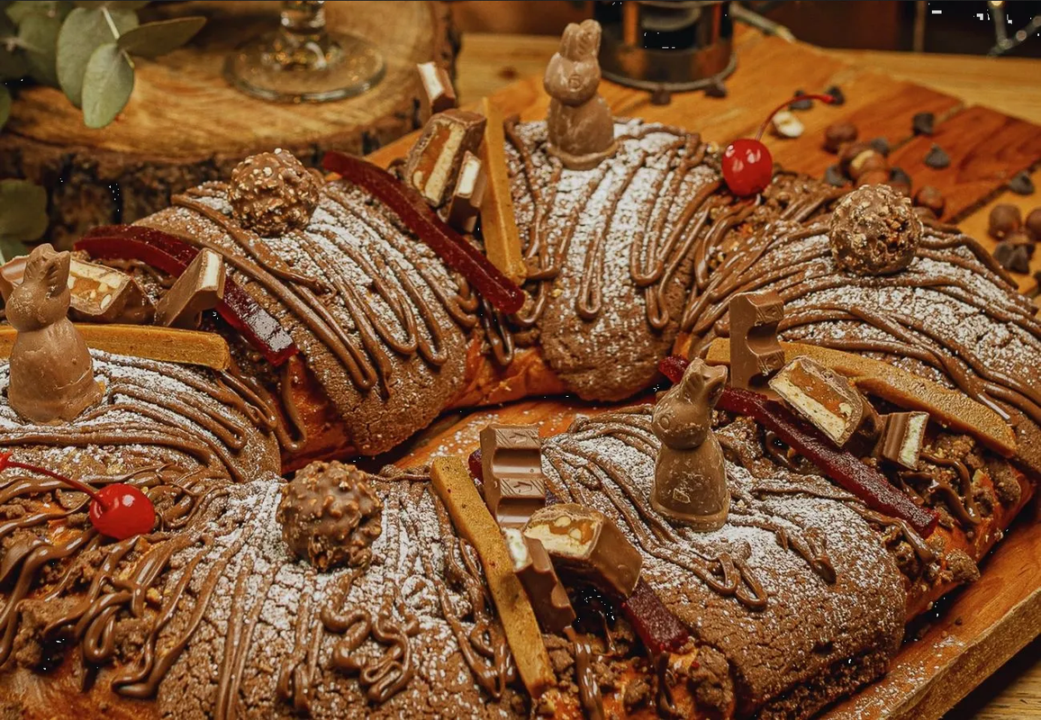 ¿Cómo hacer rosca de reyes rellena de chocolate de conejitos Turín?