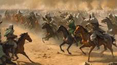 صورة توضيحية لخريطة أو رمز يمثل الغزوات الإسلامية في الجزيرة العربية