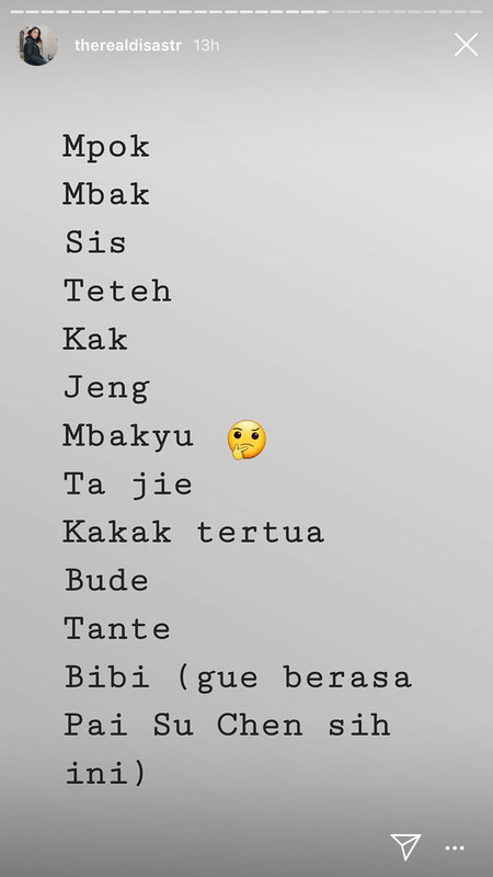 Instastory Dian Sastro